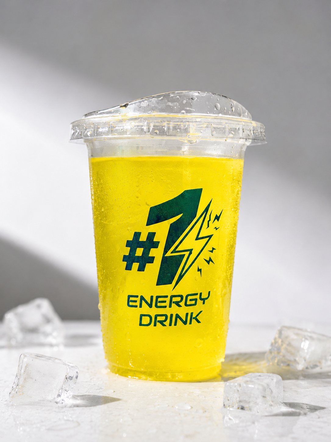 #1 Energy Drink yellow cup